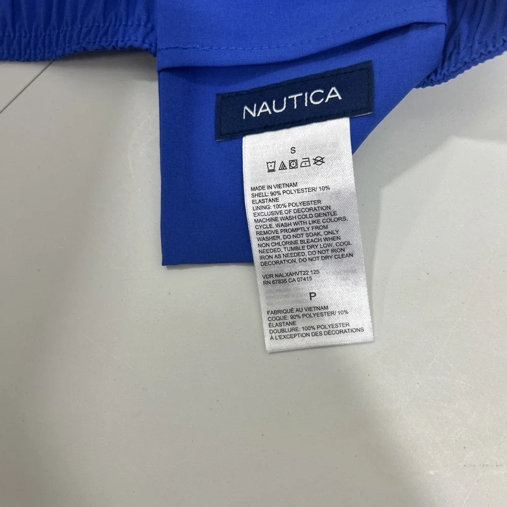 Nautica Men S Swim BoardShort Blue Yellow Orange 8.5 Inseam New Tags Quick Dry